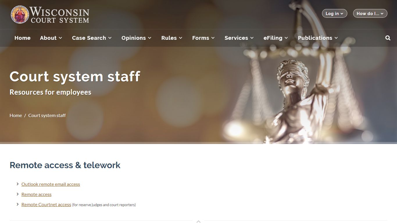 Wisconsin Court System - Court system staff page - wicourts.gov